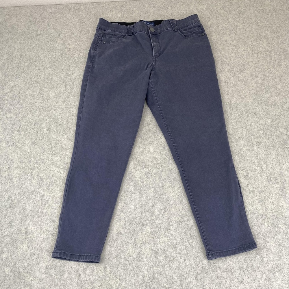 Democracy AbSolution Ankle Jeans Womens 14 (33x26) Gray High Rise Stretch Denim